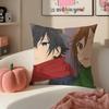 Sweet Romantic Japanese Anime HHorimiya Cushion Cover Pillowcase Short Plush Invisible Zipper Room Sofa Cushion Cover