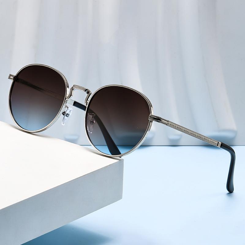 New Model Metal-framed Sunglasses, Trendy And Fashionable, With Oval Shape And Stylish Design.2403