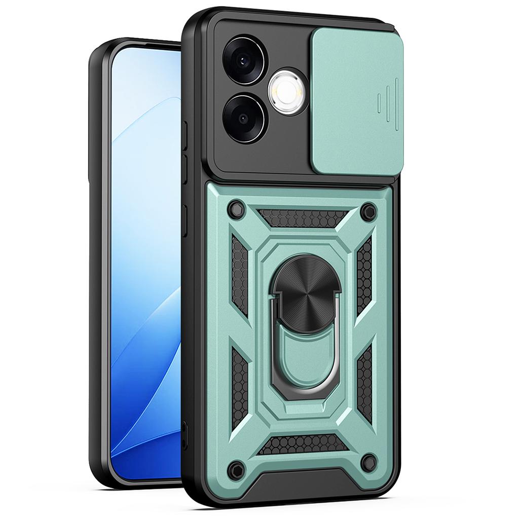 For Oppo F33 Pro Case Oppo F33 Pro Cover Oppo F33 Pro Magnetic Ring Holder Armor Phone Case Slide Camera Protect Back Cover
