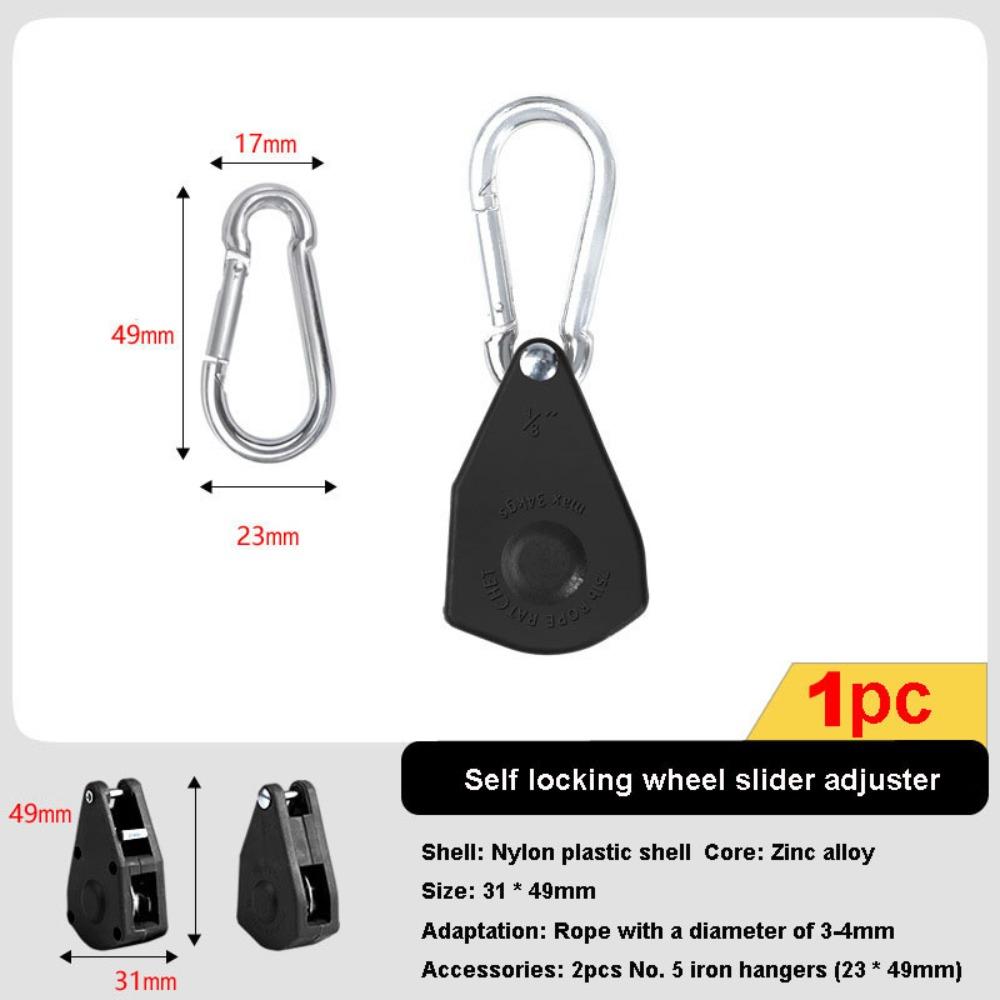 

10 Styles Outdoor Camping Tent Rope Pulley Zinc Alloy Canopy Reflective Rope Hook 1