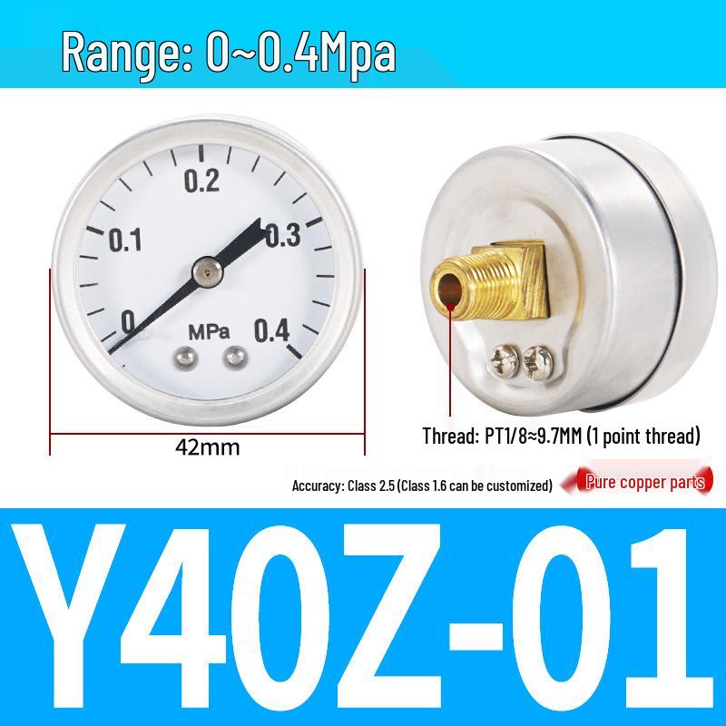 Axial Air Pressure Gauge with Edge Y40/Y50 PSI Radial Regulator