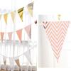 With Rope Triangular Flag Gold Color Party Decoration Flags Birthday Party Banner  Birthday Party