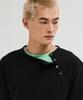 LEIRE Diagonales Henley-Langarm-T-Shirt [Schwarz]