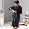 Nightgown Men'S Winter Coral Fleece Thickened Fleece Autumn And Winter Robe Men'S Pajamas Winter Flannel Long Bathrobe