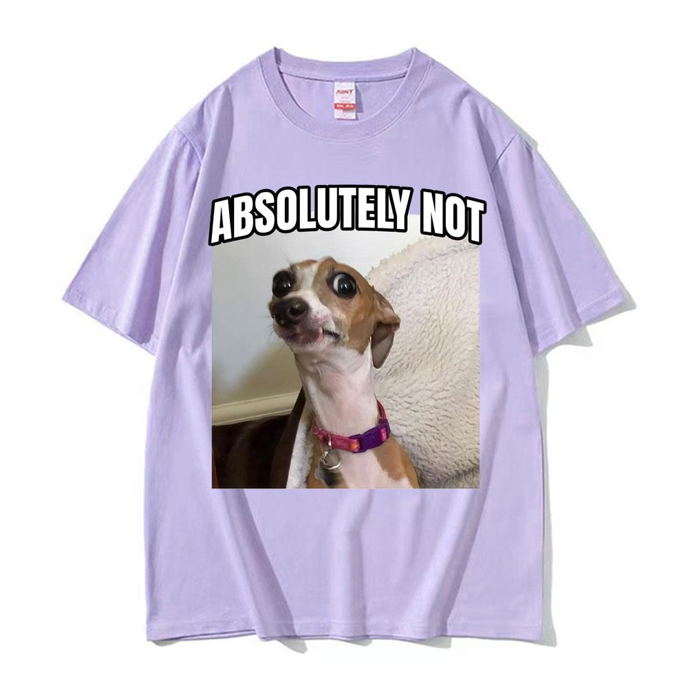 Funny Absolutely Not Dog Parody Meme Graphics Tshirt for Unisex Women Harajuku Summer Short Sleeve T Shirt Comfort Casual Tshirts