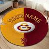 Cherry Blossom Journey Custom Name Round Area Rug Carpet Rug For Living Room Bedroom Sofa Playroom Decor Nonslip Floor Mat