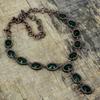 Faceted chrome diopside necklace electroformed copper adjustable chain necklace copper jewelry gift for wife handmade real gemstone necklace