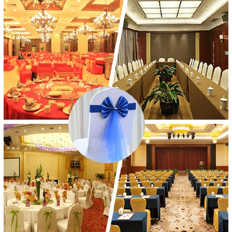 Elastic Chair Sashes Bows Spandex Chair Sashes Bows for Banquets and Ceremonies Elastic Band for Occasion Party