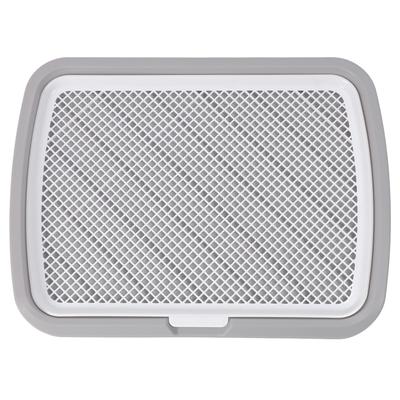 Puppy Potty Training Tray Detachable Washable Mesh Dog Pee Pad Holder Tray for Small Breed Dog Gray