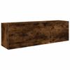 Bathroom Wall Cabinet Smoked Oak 100x25x30 Cm Wood Based Material