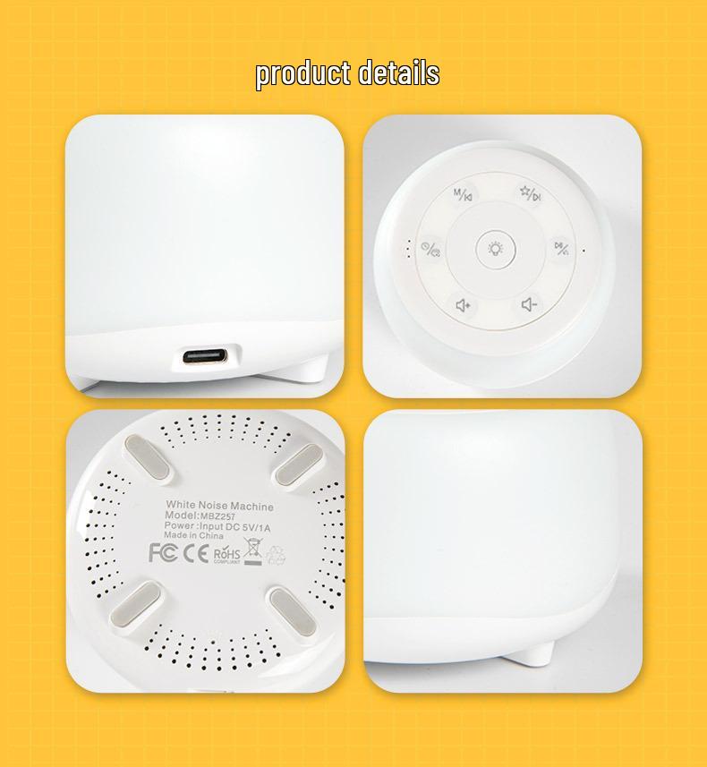 White Noise Bluetooth Speaker with Lullabies and Sleep Monitor