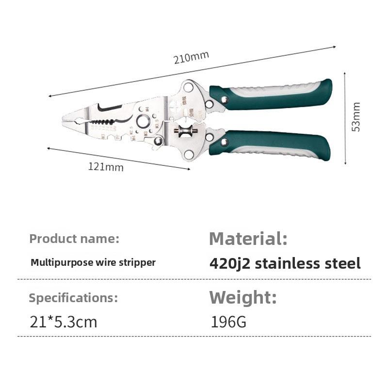 Multifunctional Folding Wire Stripper for Industrial Use with Screw Turning Function