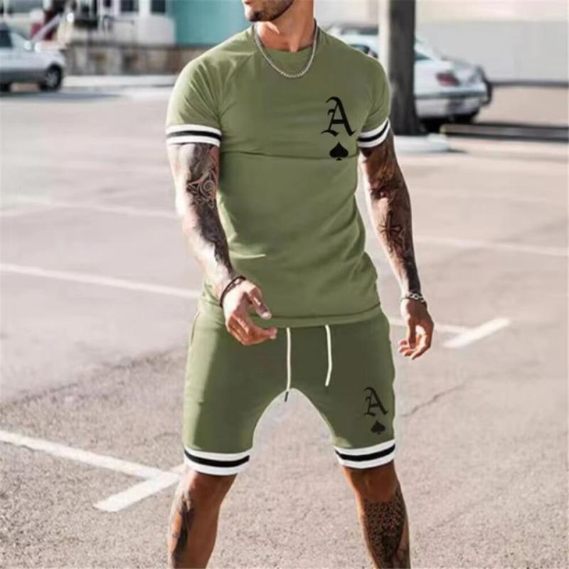 Summer Men's Clothing 3d Printed Man Casual Fashion Short Sleeve Set Man Fashion Printed Short Sleeve Shorts Two-Piece