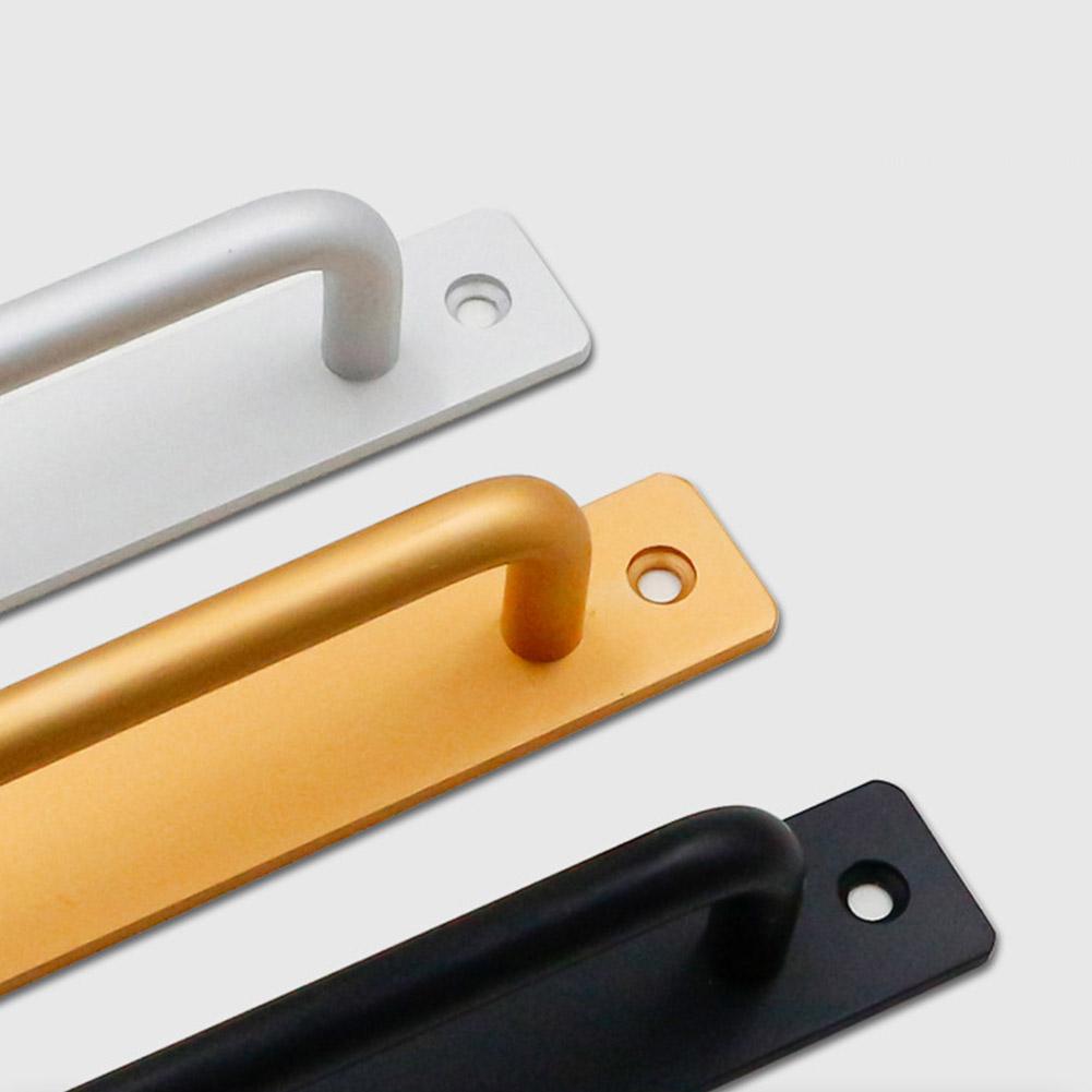 Sliding Door Handle Aluminum Alloy Kitchen Cabinet Door Knob Furniture Drawer Pull Hardware Pull Bar Handle For Gate Toilet Door