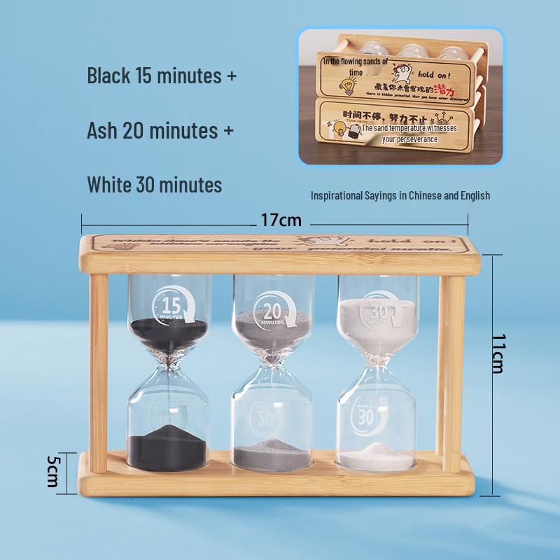 Bamboo & Wood Durable Hourglass Timer - Creative Design for High-End Decor