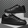 MCTIN Women Casual Shoes Couple Leather Walking Platform Sneakers Man White Vulcanized Shoes