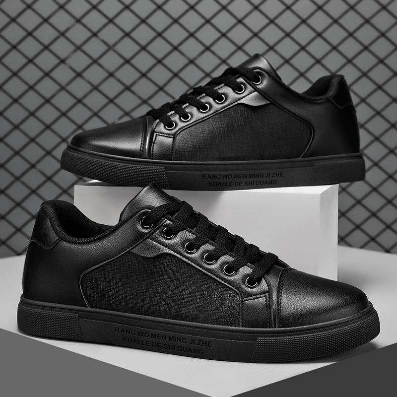 MCTIN Women Casual Shoes Couple Leather Walking Platform Sneakers Man White Vulcanized Shoes