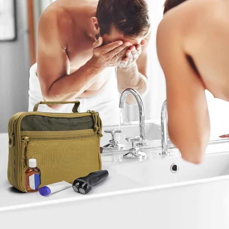 Men's Portable and Durable Tactical Outdoor Bag Multi-purpose Tactical Storage Bag Fishing Bag and Toiletry Bag,Toiletries Travel Bag for Short Trips