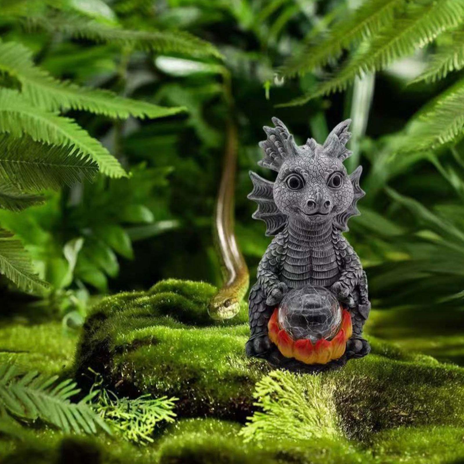 

Лампа-Луна на солнечной батарее, Украшение для сада на открытом воздухе, Смола, Скульптура дракона, Орнамент, Ремесло, Художественный орнамент One Size