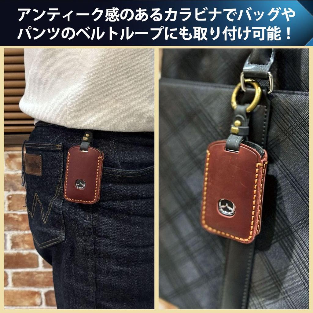 SKYBELL Key Case for Mazda and Genuine Leather Key Smart Key Car Key Skybell CX3, CX5, CX8, CX30, CX60, MX30, Roadster, Others, 3-Button Cover, Case,