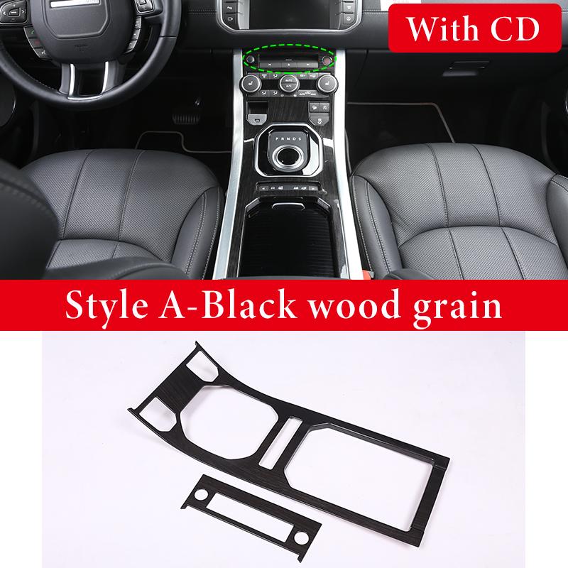 For Land Rover Range Rover Evoque 2011-19 ABS Chrome/Carbon Fiber Center Control Panel Cover Decorative Sticker Car Accessories