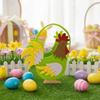 Cartoon Cock Felt Chicken Basket Cut Easter Storage Case Rooster Candy Box  Wedding Ornaments