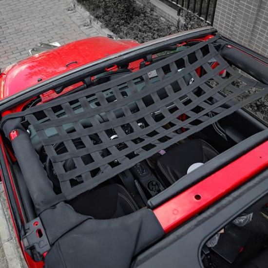 Auto Multifunction Roof Hammock Bed Mesh Restraint Cargo Net Storage For JK JL