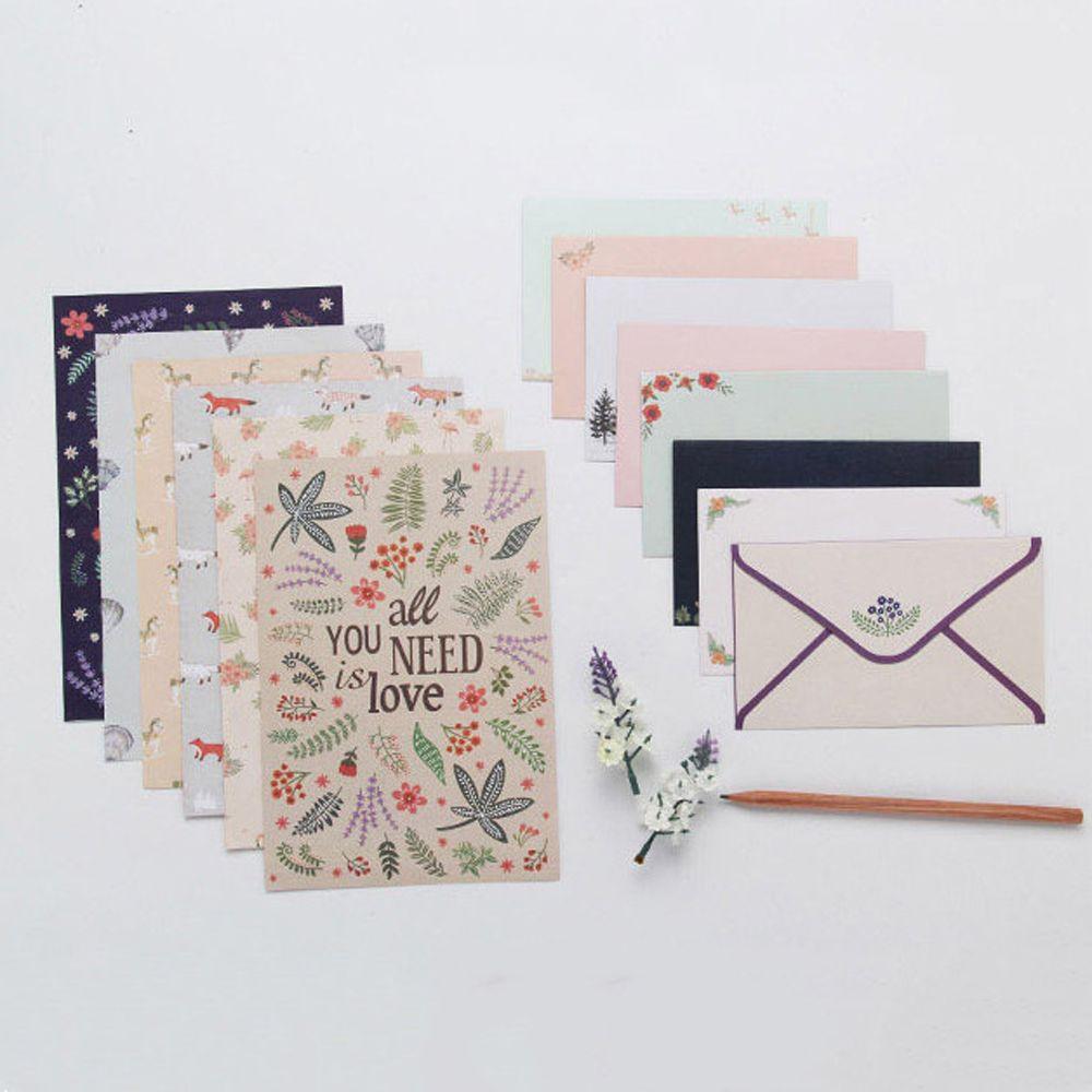 Bloc notes cu flori frumoase, plic cadou, hârtie de scris, plic, hârtie de scris, hârtie de papetărie