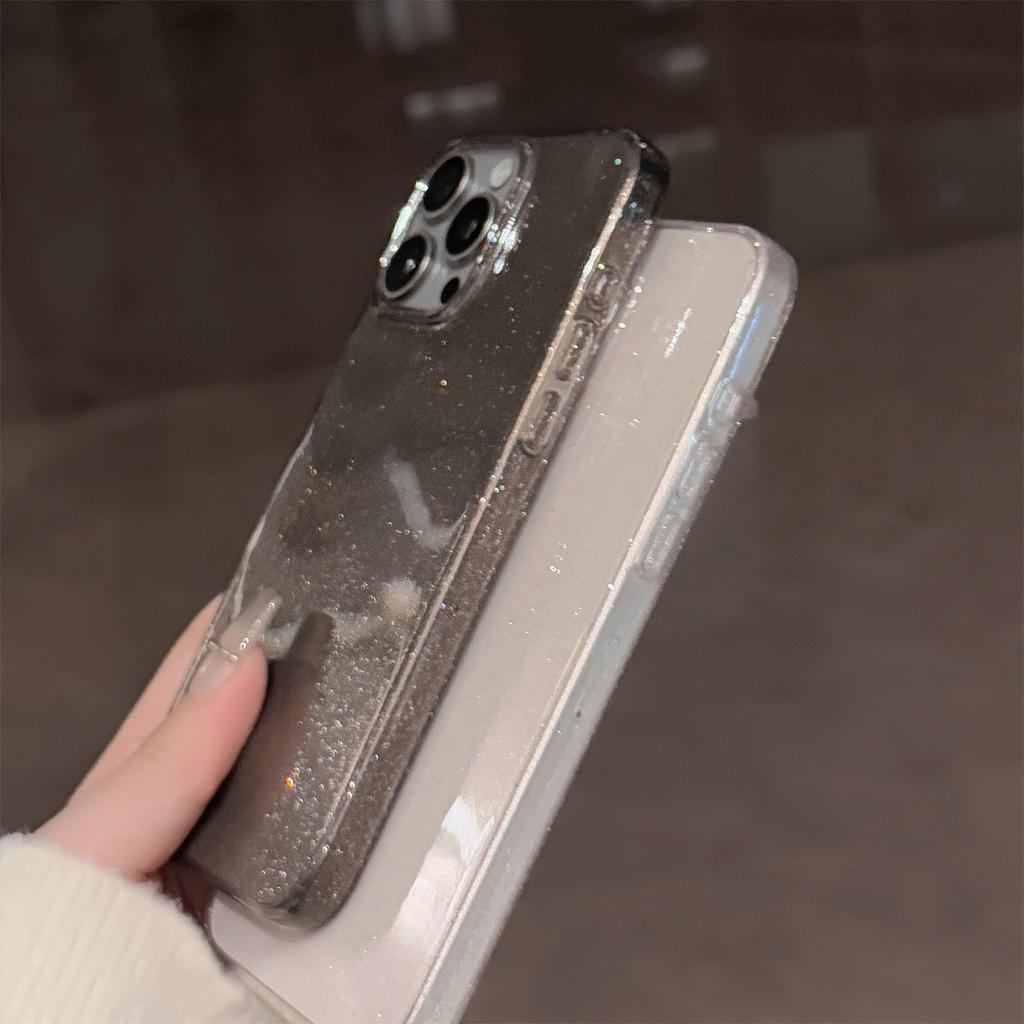Transparent Bling Glitter Phone Case For iPhone 16 15 14 13 12 11 Pro Max X XR XS 7 8 Plus Clear Sparkle Shockproof Soft Cover