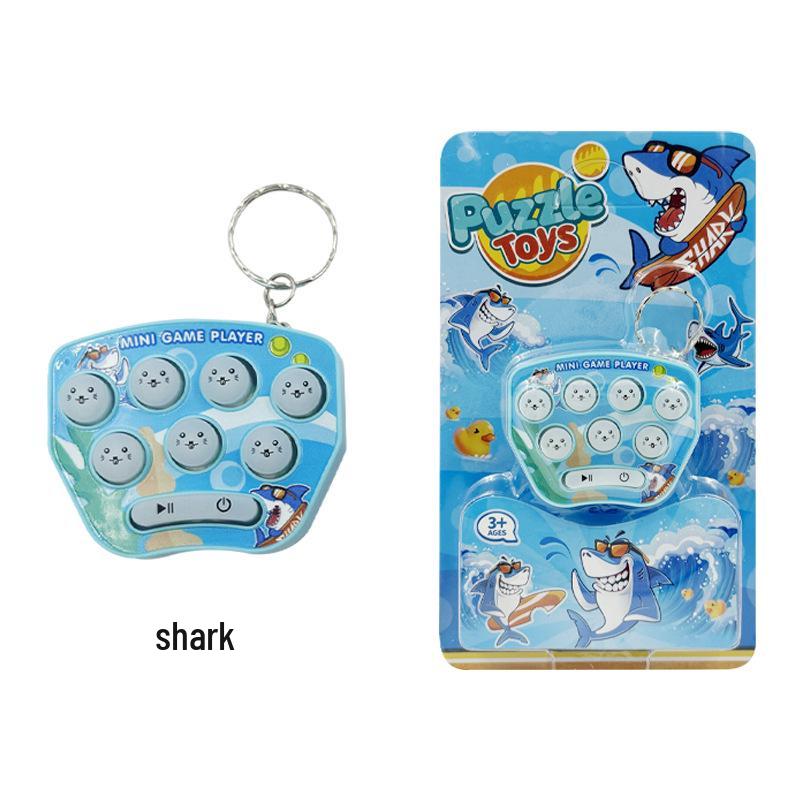 Luminous Mini Cartoon Whack-a-Mole Game Console Keychain Pendant