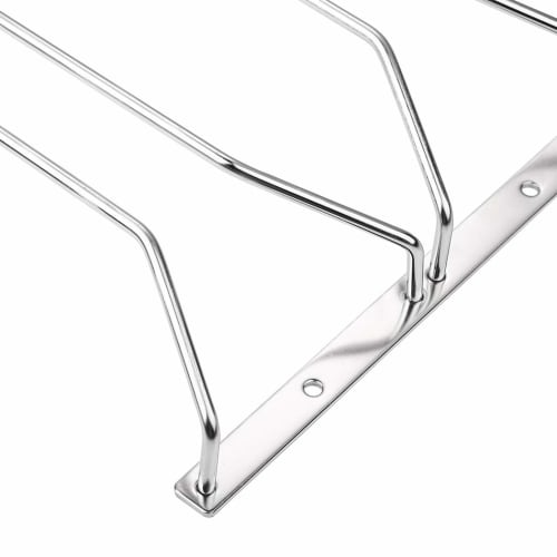 Dianoo Under Cabinet Wine Glass Rack, 30cm, 2 Rows, 304 Stainless Steel Wine Glass Holder, Stemware Rack for Bar/Kitchen Storage