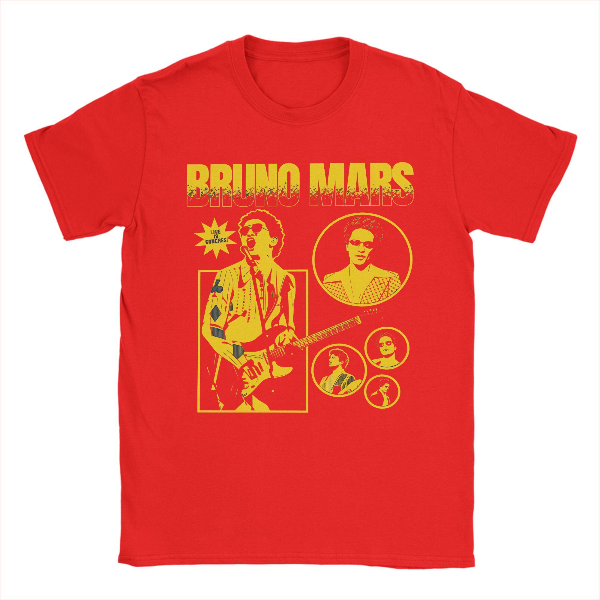 Rapper Bruno Mars TShirt Summer  Hip Hop TShirts Unisex Pure Cotton ONeck Plus Size Tees ShortSleeved Vintage Tshirt S