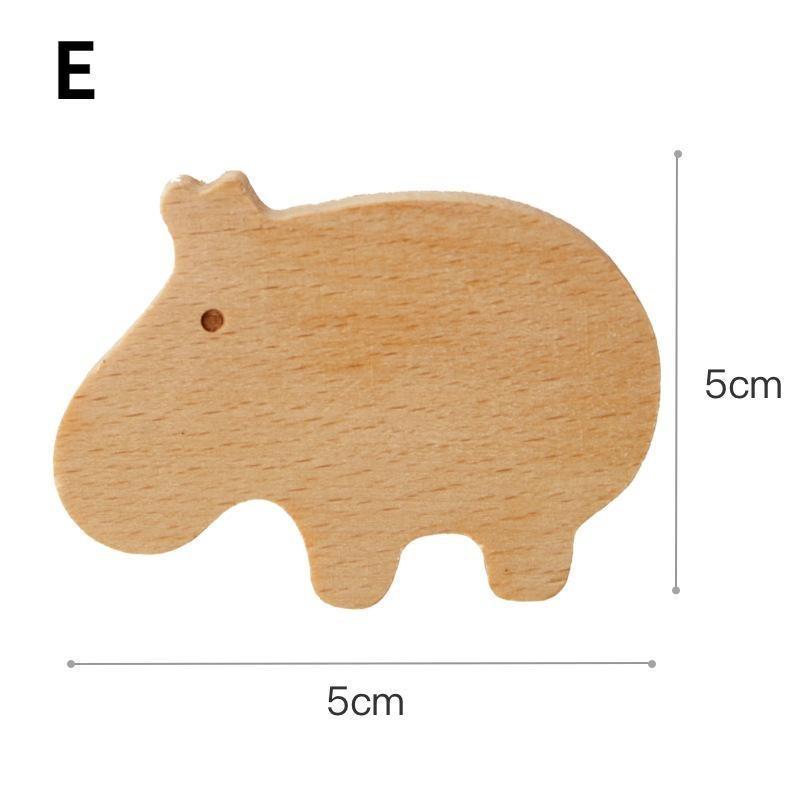1pcs Wooden Hook Creative Nordic Cute Animal Hook Wall Hanging Coat Hook Home Decoration Solid Wood Hook Kitchen Accessories