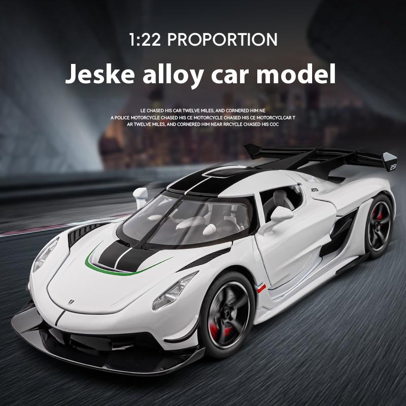 1/22 Koenigsegg JESKO Sports Car Model Car Model Toy Metal Die Casting, with Music and Pullback Function Model Collection Racing Gift Boy