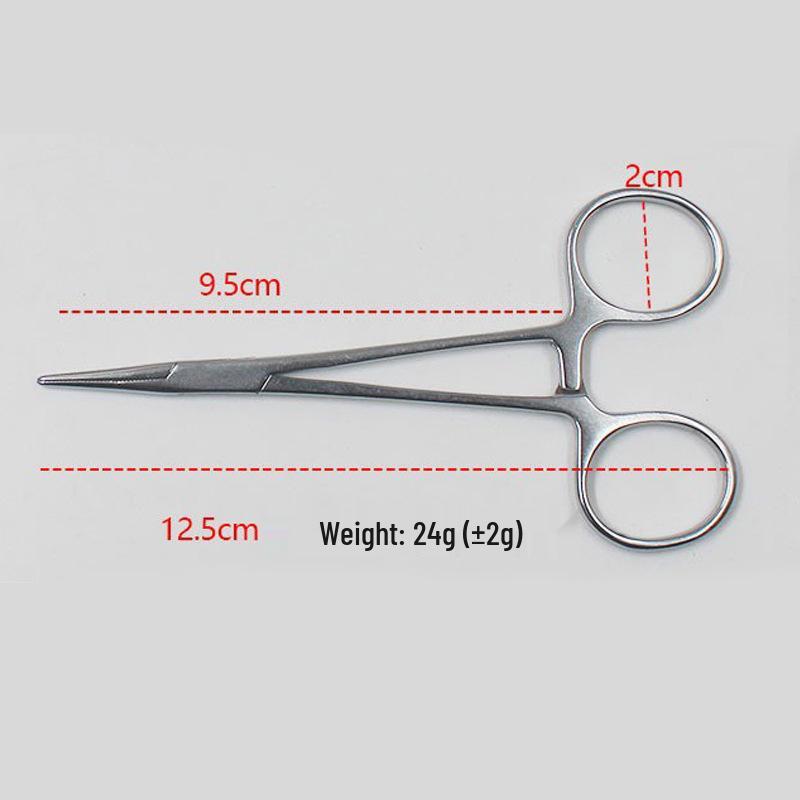 KISS Stainless Steel Pet Hemostatic Forceps: Angled & Straight Heads for Dog Ear Hair Plucking