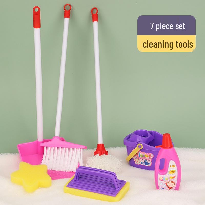 Children's Pretend Play Cleaning Toy Set - Simulation Housekeeping Supplies