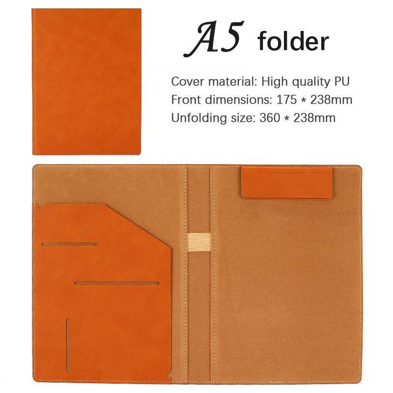 A4/A5 Schreibmappe mit Verschluss Businessmappe Multifunktionales Leder Klemmbrett Konferenzmappe für Büro