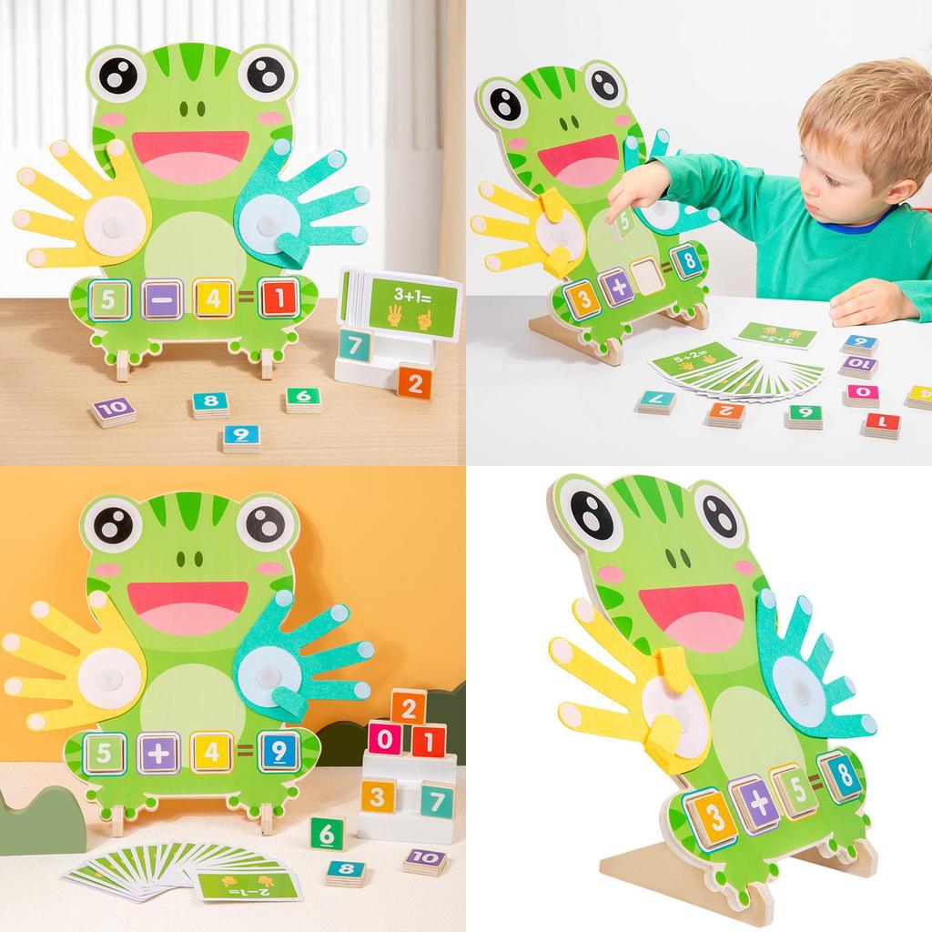 Wooden Educational Toy For Kids Frog Number Math Puzzle For Early Learning