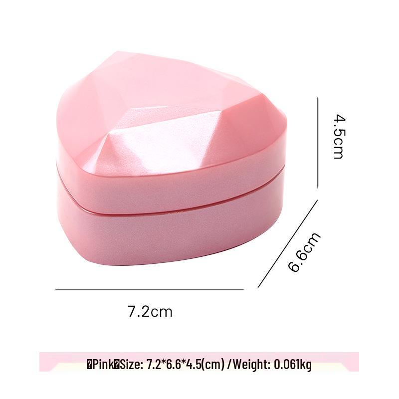 Heart-Shaped Piano Lacquer LED Jewelry Box for Rings and Pendants