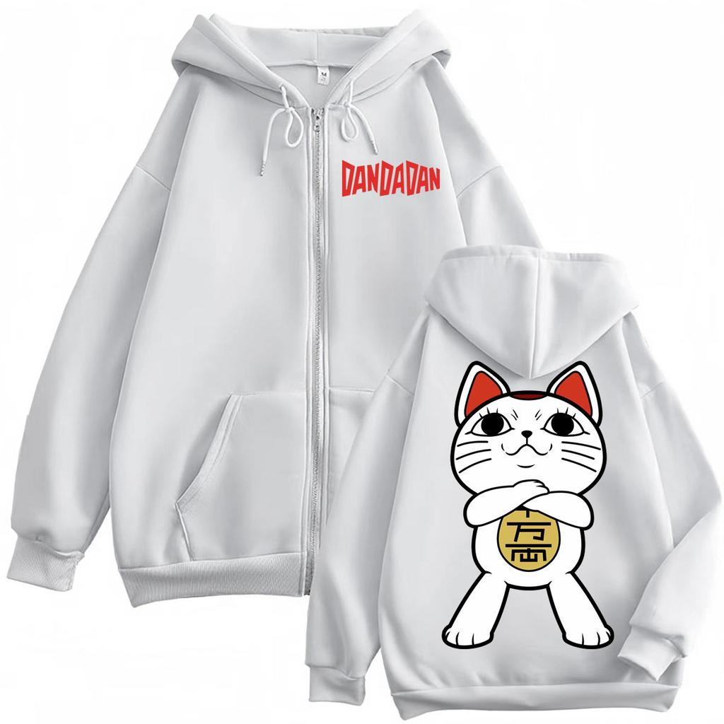 Anime Dandadan Turbo Granny Graphic Zipper Hoodies Men Women Fashion Cartoon Zip Up Sweatshirts