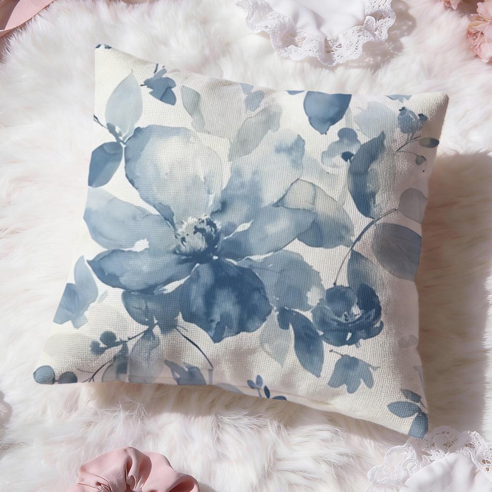 Floral Texture Cushion Cover Premium Comfort Reversible Pillow Cove Two In One Design for Any Room  Car Interior