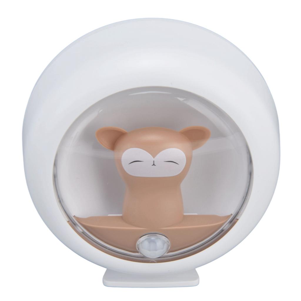 Motion Sensor Night Light USB Charging Lovely Cartoon Smart Induction Lamp for Bedroom WardrobeMonkey
