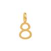 Trendy DIY 0-9 Number Pendants, 18K Gold-Plated Titanium Stainless Steel