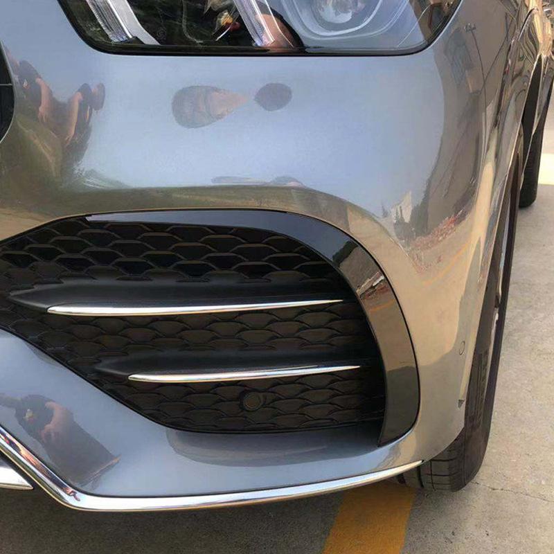 Parts & Accessories Bumper Trim Cover Front 2PACK 2Pcs Gloss Black Plastic HotEasy To tall Practical To Use