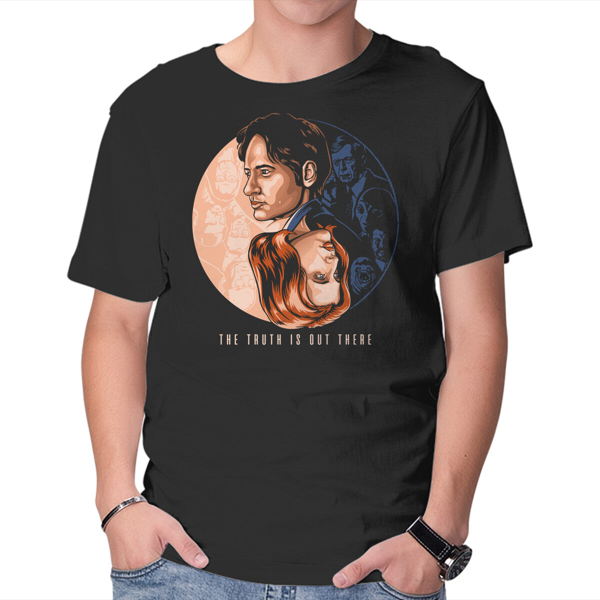Unisex Crew Neck T-Shirt The Truth Graphic Short Sleeve Casual Tee XS
