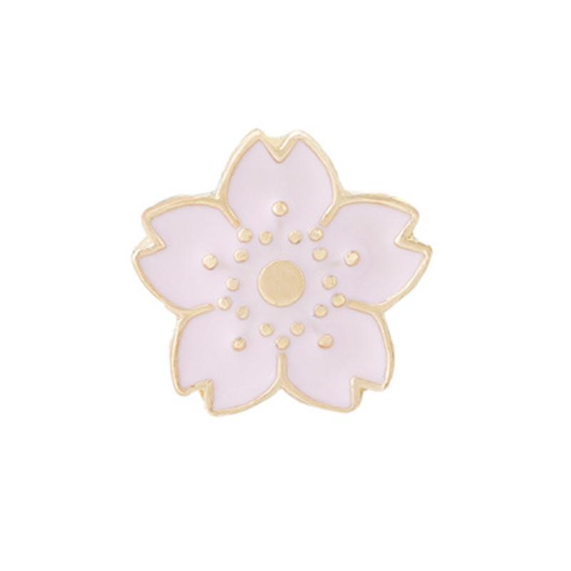 Sweet Cherry Blossom Flower Brooch Japanese Sakura Enamel Pins BackPack Collar Button Lapel Pin Badge Women Jewelry Female Gift