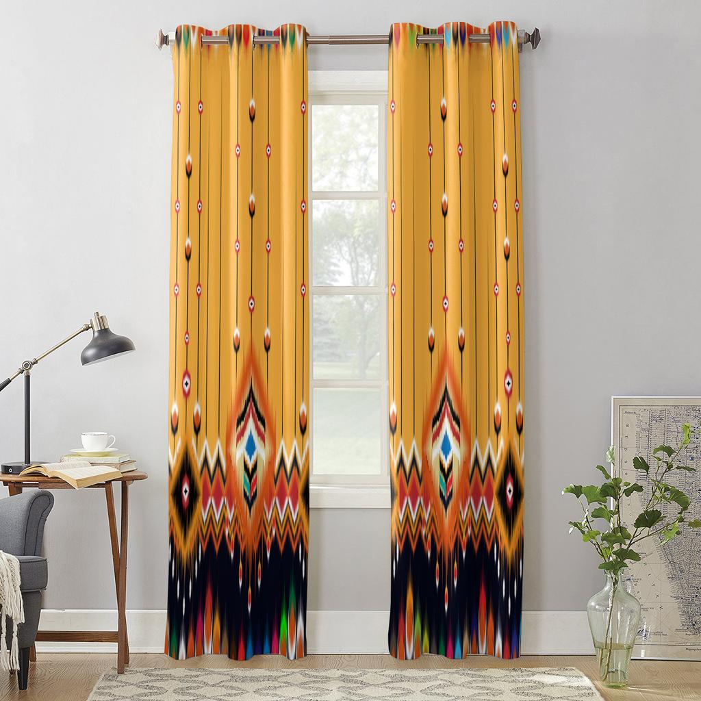 Aztec Style Textures Modern Window Curtains for Living Room Bedroom Curtain Kitchen Treatment Blinds Drapes