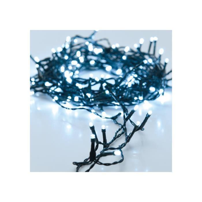 Guirlande Fixe 120 Led Lumière Froide 12m - GENERIQUE - Blanc - Usage Extérieur - IP44