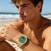 Orologio Bracciale Moda Uomo Orologio Analogico al Quarzo con Calendario Giorno Bracciale con Strass Orologio da Polso Regalo per Marito Fidanzato