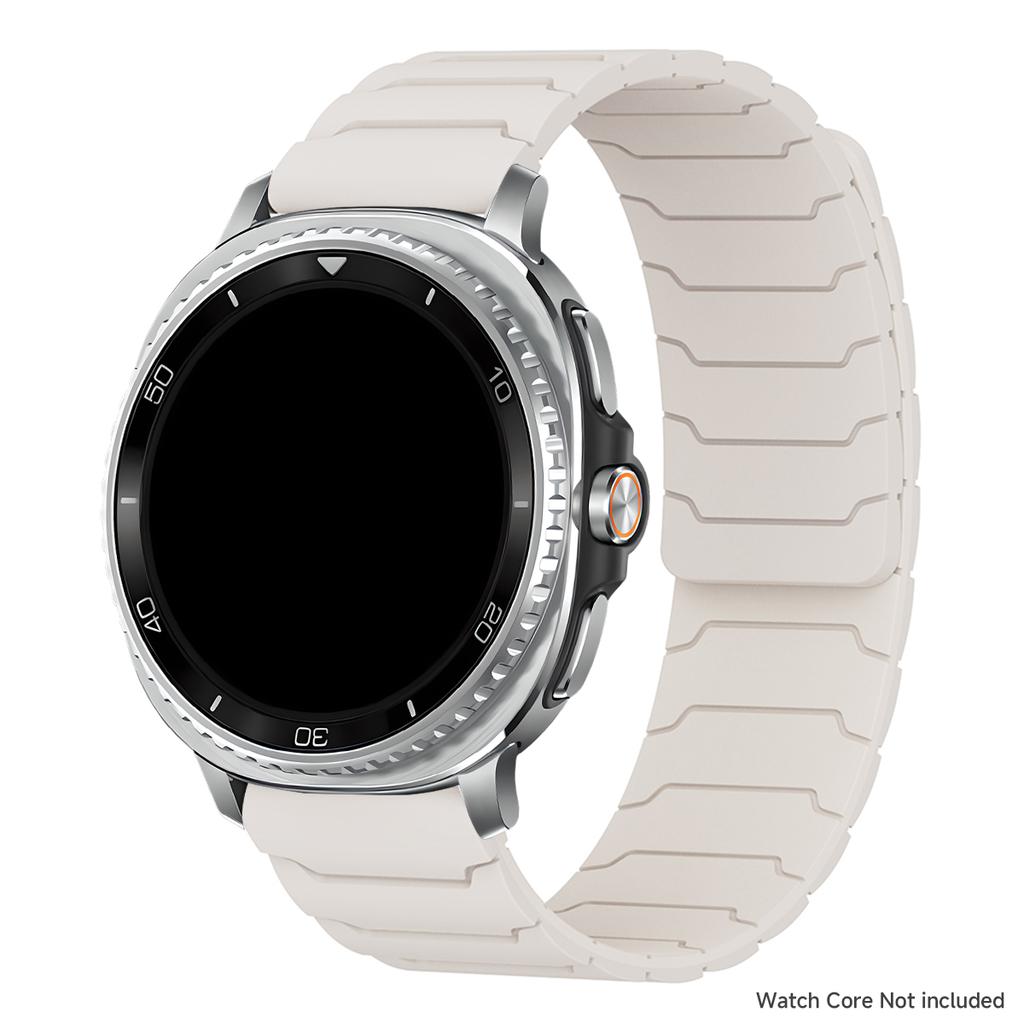 Magnetic Loop Strap for Samsung Galaxy Watch 8/8 Classic Silicone Sport Band for Galaxy Ultra 2025/7 Ultra Two-tone Bracelet